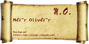 Már Olivér névjegykártya