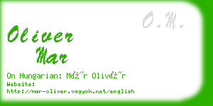 oliver mar business card